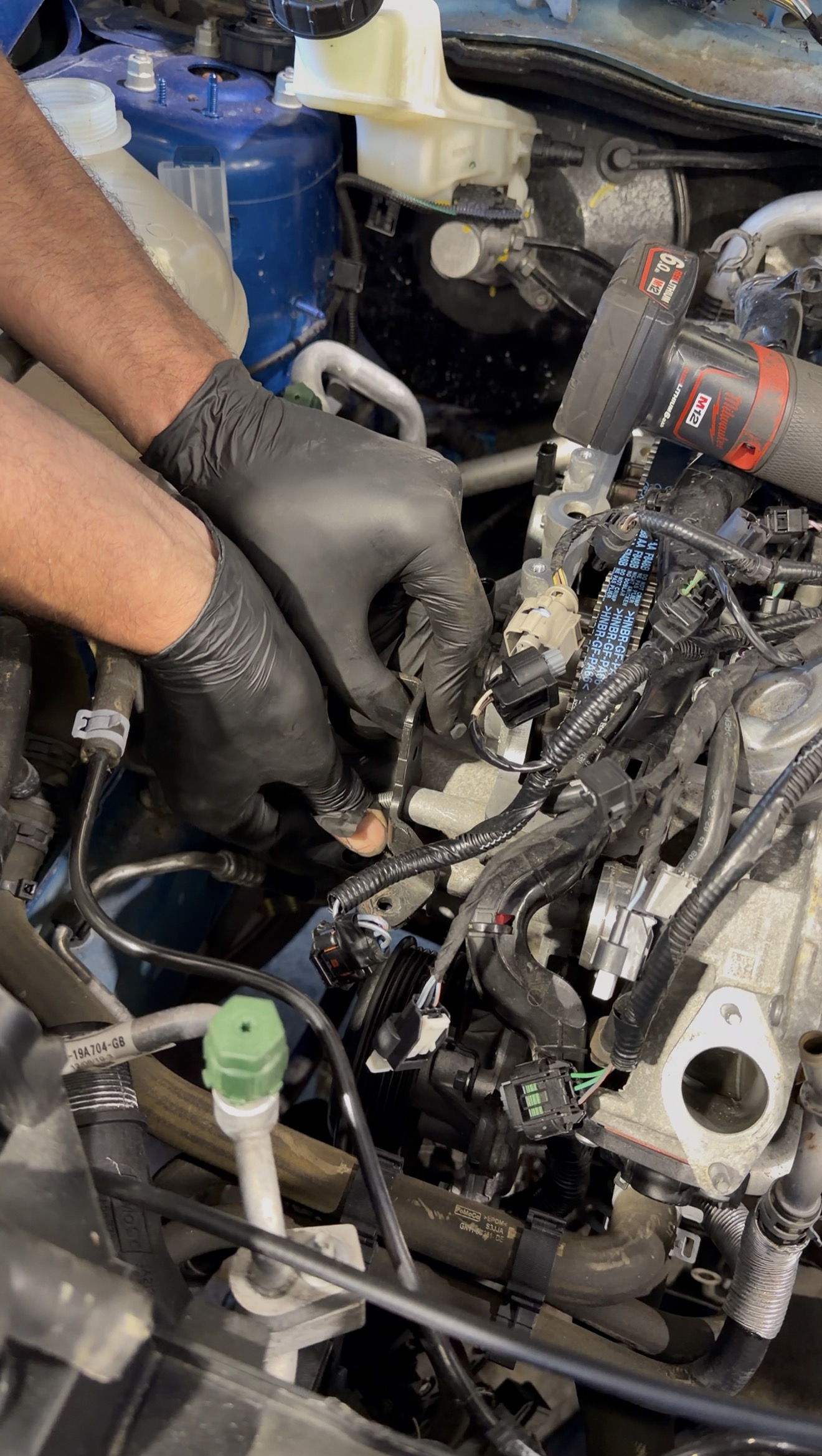 Commercial vehicle wet belt work at NMD Automotive