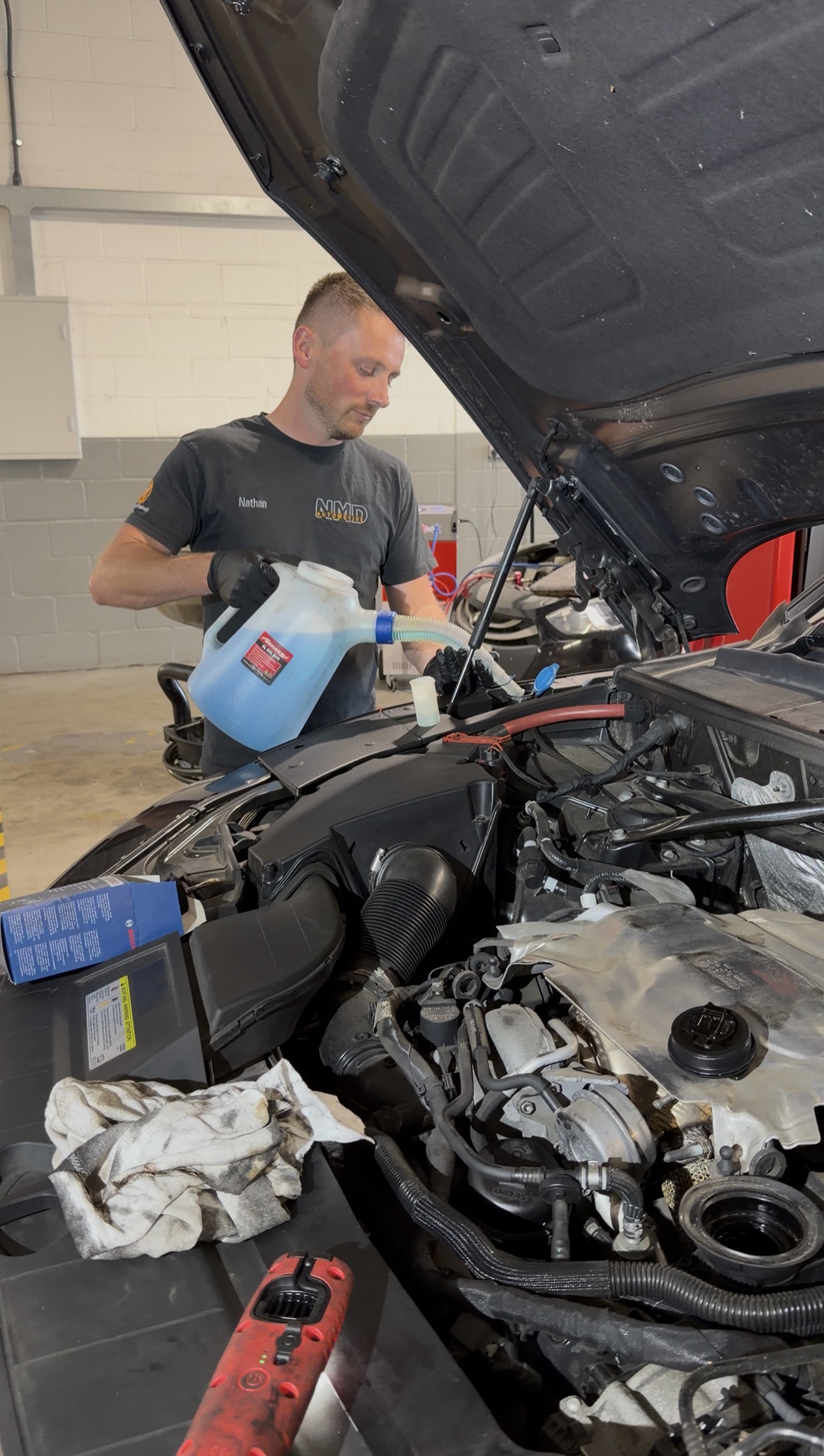 Vehicle inspection during servicing at NMD Automotive