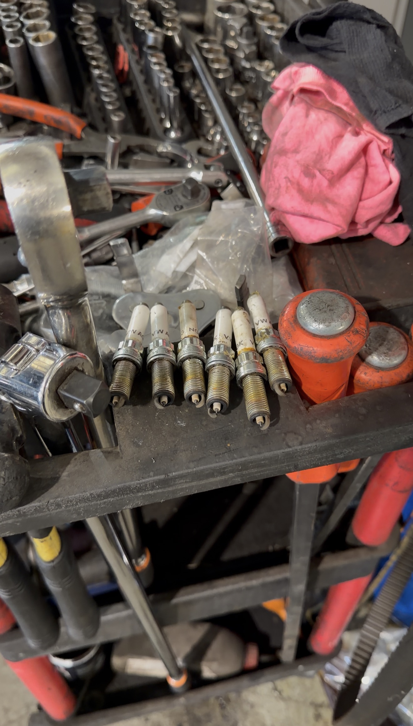 Engine oil being changed during car service at NMD Automotive