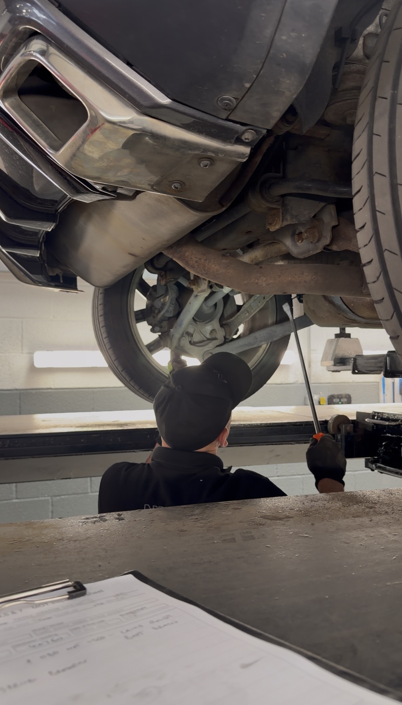 MOT inspection in progress at NMD Automotive Whitstable