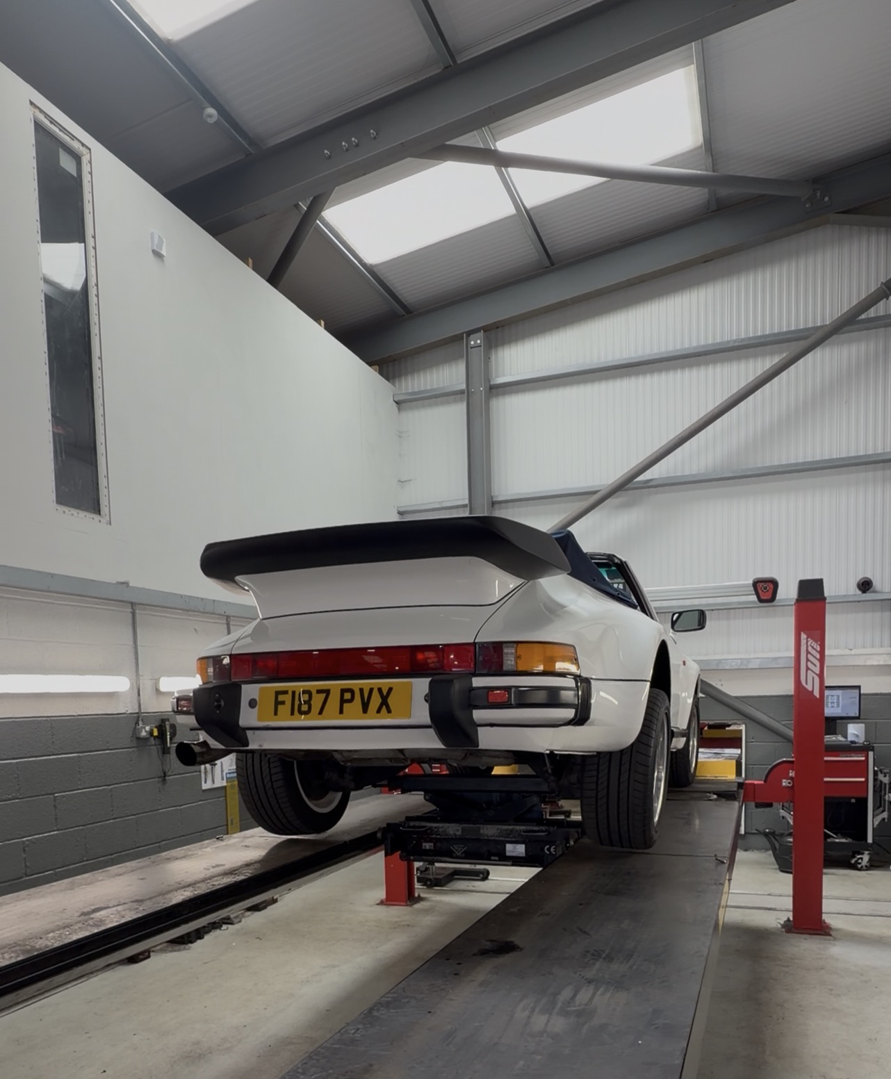 Workshop at NMD Automotive during MOT and service work