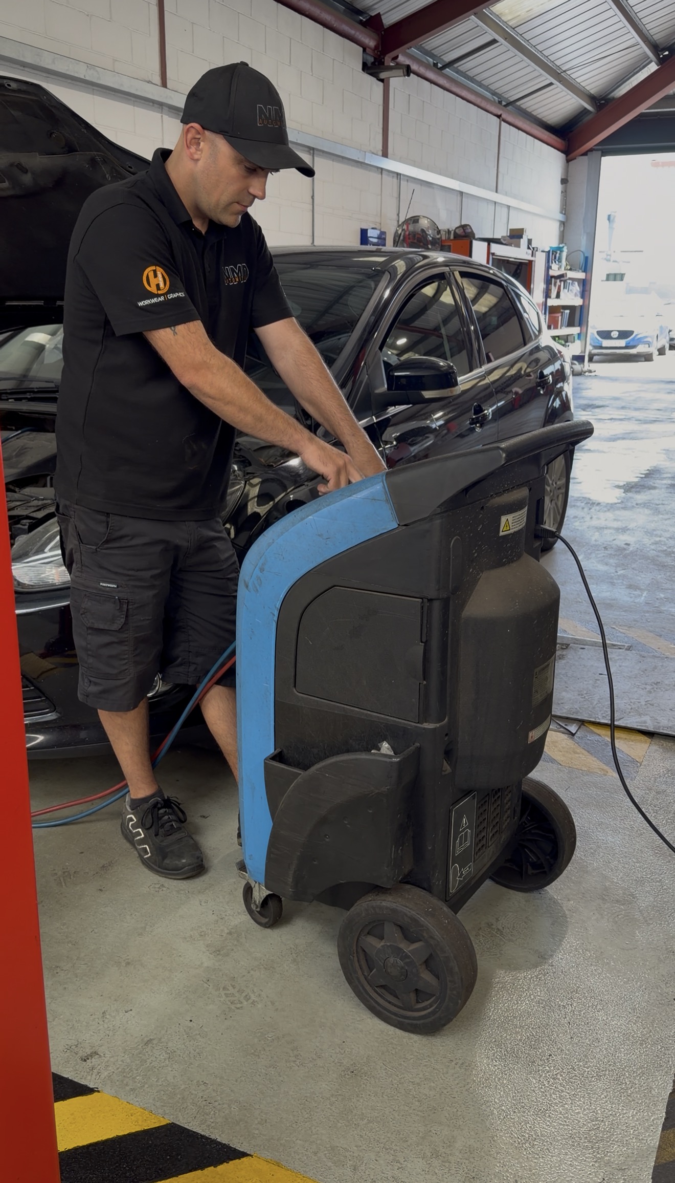 Car air conditioning service at NMD Automotive in Whitstable, Kent